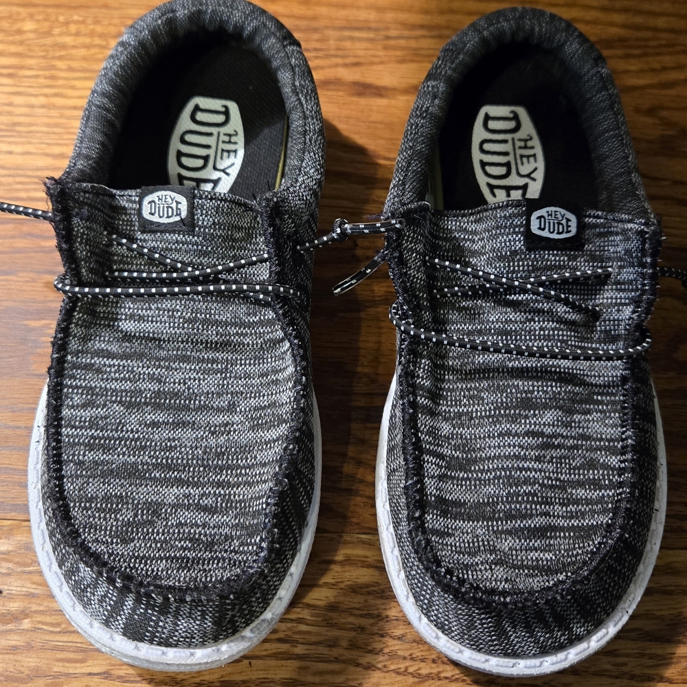 Hey Dude Kids Black and Gray Sneakers